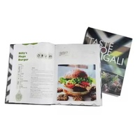 Livre de recettes en papier relié, imprimé en quadrichromie CMYK, livre de recettes personnalisé en couleur avec finition brillante/mate et pages personnalisées