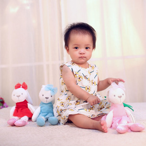 Falda cómoda de aristócrata británico, muñeca de conejo, rosa, rojo, azul, bebé durmiente, conejito de peluche, juguete suave para acompañar el sueño de los niños - Product Image 2