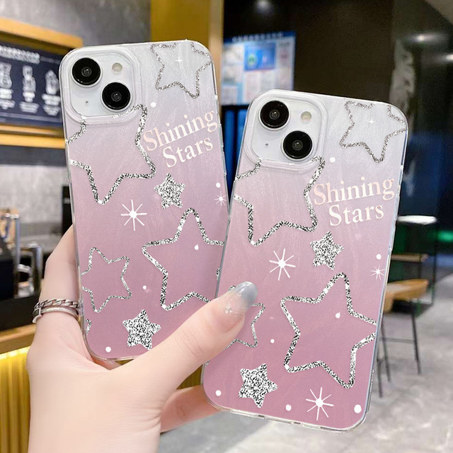 Ins Style Star Pattern Phone Case Suitable for Apple iPhone &Samsung Galaxy Cases Support Customize DIY Pattern