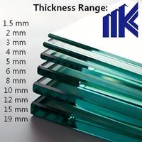 Verre trempé de 10 mm et 12 mm, verre transparent trempé pour bureau, verre coloré teinté clair, verre de construction pour fenêtres de bâtiment