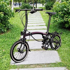 Bicicleta Plegable Unisex Ultraligera Portátil de Acero al Cromo-Molibdeno Retro con Capacidad de Carga de 120 kg - Product Image 3