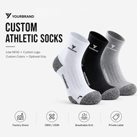 Chaussettes de sport à logo personnalisé, faible MOQ, séchage rapide, anti-humidité, pour la course, l'entraînement, la gym, le cyclisme, la randonnée, hommes et femmes