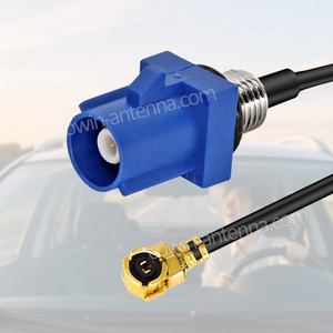 Connecteur mâle Fakra A B C <span class=keywords><strong>D</strong></span> E F <span class=keywords><strong>G</strong></span> H I <span class=keywords><strong>K</strong></span> Z à montage par cloison avec joint torique vers UFL MHF pour câble coaxial RF1.13 de 1,13 mm DC-6 GHz - Product Image 4