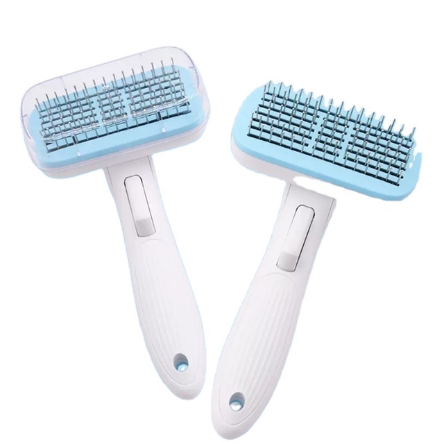 Manufacturer Automatic Dog Cat Hair Removal Brush Self Cleaning Slicker Pet  Grooming Comb