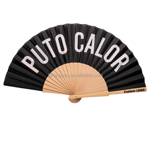 Abanicos Chinos de Madera de 23 cm al por Mayor para Decoración de Bodas, Abanicos Portátiles Personalizados - Product Image 5
