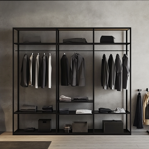 Mini tienda minorista de Boutique comercial, diseño de interiores, estante de ropa de Metal, estante de exhibición para tienda de ropa para hombres - Product Image 1