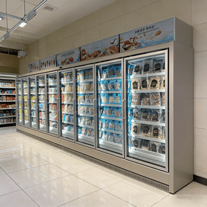 Vetrina Refrigerata con Porta in Vetro, Congelatore Verticale per Alimenti Surgelati, Armadio Commerciale per Mantenimento Freschezza in Supermercati - Product Image 4