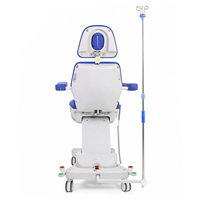 Fauteuil d'examen médical ORL mobile multi-usages à quatre moteurs, base métallique robuste, réglable en hauteur
