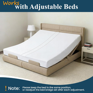 Kit Convertidor de <span class=keywords><strong>Cama</strong></span> Individual a Matrimonial con Sábana Ajustable y Correa Incluidas, Conector de Colchón para Rellenar Espacios de <span class=keywords><strong>Cama</strong></span> King Size - Product Image 6