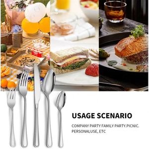 Modern <b>and</b> Elegant Stainless Steel Cutlery Set Including <b>Knife</b> <b>Fork</b> Spoon Suitable for Restaurants Weddings <b>and</b> Hotels - Product Image 3