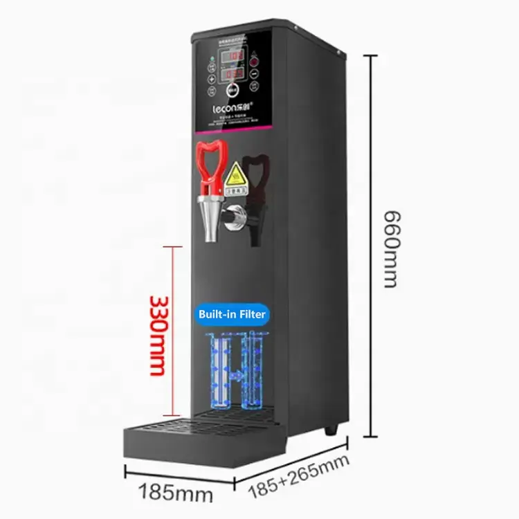 Toko Teh Susu Komersial Mikrokomputer Pemanas Air Pijakan Listrik Boiler dengan Filter Di Dalamnya