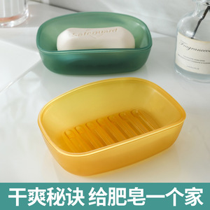 Oval Plastic Soap Dish Green Drainable Minimalist Design For Bathroom Use - Product Image 2