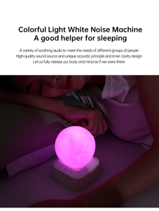 Machine à bruit blanc pour dormir avec sept lumières colorées et musique - Product Image 6