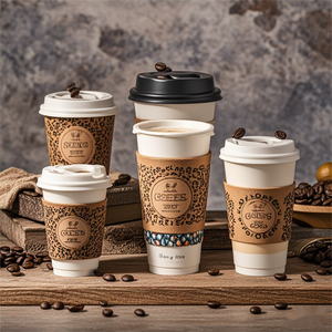 Low MOQ Custom Logo Kraft Paper <b>Cups</b> 8oz/12oz/16oz <b>Disposable</b> Packaging Coffee <b>Cups</b> for Tea and Coffee Shops - Product Image 3