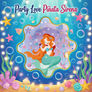 Party Love Piata Sirena 43x43cm 12 Pcs Bag Party Decoration - Product Image 3