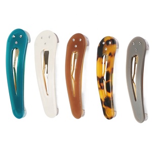 Pinces à <span class=keywords><strong>cheveux</strong></span> classiques en métal, 2.5 pouces, en acétate, à pression, incrustation de <span class=keywords><strong>strass</strong></span>, épingles à <span class=keywords><strong>cheveux</strong></span> pour <span class=keywords><strong>cheveux</strong></span> épais - Product Image 1