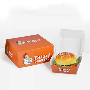 Wholesale Exquisite Fast Food Packaging 2 Cartoon Burgers Box