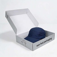 Caja de embalaje de papel reciclable para gorra de béisbol, bufanda, sombrero de vaquero, cinturón, accesorio de moda, personalizable, al por mayor, con diseño gratuito