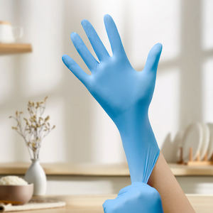 Scatola multiuso da 9 pollici di guanti in Nitrile blu 100 pezzi Per scatola Per giardinaggio domestico - Product Image 4