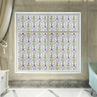 Löwenzahn-Design Fensterfolie mit Statischer Haftung, Mattierte Sichtschutz-Dekorationsfolie, Abnehmbares Botanisches Samenkopfmuster für Schlafzimmer