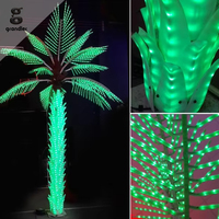 Luces LED Decorativas con Motivo de Palmera de Coco para Jardín, Lámpara de Paisaje Artificial para Exteriores con Clasificación IP65