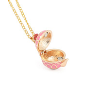 Nouveau collier pendentif ouvrable en émail théière rose |   Pendentif tasse de thé à longue chaîne pour femme, bijoux de mode, vente en gros, cadeau en stock