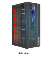 W-TEL 42U Armoire de serveur intelligente 19 pouces pour centre de données, armoire réseau 38U avec équipement intelligent, produit fabriqué en stock
