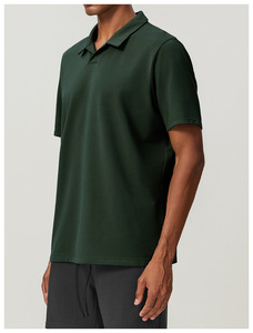 Camisetas Polo <span class=keywords><strong>de</strong></span> moda para <span class=keywords><strong>hombre</strong></span>, tela personalizada, colores puros, Polo amigable con la piel, Camiseta deportiva para Fitness - Product Image 3