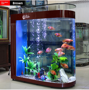 Tangki ikan akuarium Modern kaca persegi panjang transparan besar kustom untuk ruang tamu ramah lingkungan 32L - Product Image 6