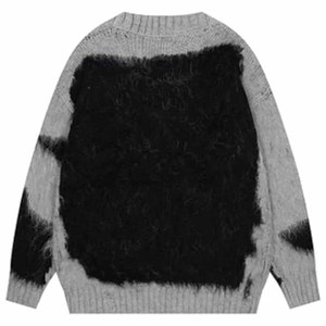 Suéter de Punto Personalizado OEM ODM para Hombre, Diseño de <span class=keywords><strong>Dibujos</strong></span> <span class=keywords><strong>Animados</strong></span>, Antiarrugas, Transpirable, Antibolitas, Cuello Redondo, Mohair/Lana - Product Image 2