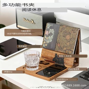 Wooden Desk Organizer With Cat Design Multi Functional Storage <b>Rack</b> For Phone And <b>Drink</b> Holder Desktop Office Organizer - Product Image 4