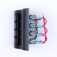Panneau d'interrupteurs à bascule ABS 12V DC 4/6/8 voies avec disjoncteur et porte-fusible pour bateaux, camions, motos et véhicules tout-terrain