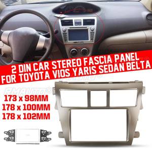 Car DVD/<b>CD</b> Radio Stereo Fascia Panel <b>Frame</b> 2DIN Adaptor Fitting Kit for TOYOTA Vios 2007-2012 Yaris Sedan 2006+ Belta 2005-2008 - Product Image 1