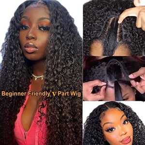 Peluca de Cabello Virgen Remy Brasileño, Color Marrón <span class=keywords><strong>Claro</strong></span> con Reflejos <span class=keywords><strong>Balayage</strong></span>, Rizado Profundo, Pre-Desplumado, 18 Pulgadas de Largo - Product Image 2