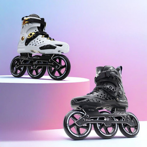 <span class=keywords><strong>Pattini</strong></span> <span class=keywords><strong>da</strong></span> Corsa <span class=keywords><strong>da</strong></span> 125mm per Adulti con Telaio Grande a Tre Ruote <span class=keywords><strong>Pattini</strong></span> <span class=keywords><strong>da</strong></span> Gara Urban <span class=keywords><strong>Fitness</strong></span> per Uomo e Donna - Product Image 3