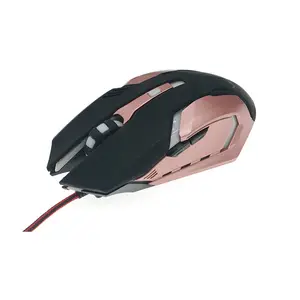 Customizable fashion design RGB colorful adjustable dpi led 1.5m length nylon braid light sync 8d wired gaming mouse