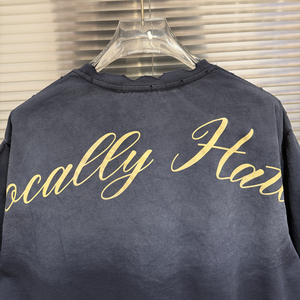 Camisetas de Algodón de Alta Calidad con Efecto Desgastado Estilo Hip Hop para Hombre, Ropa Urbana, Camisetas G/<span class=keywords><strong>R</strong></span> al por Mayor para Hombre - Product Image 4