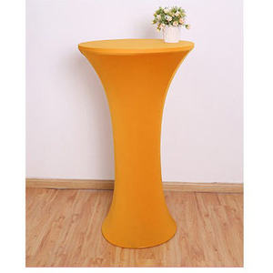 Housse de <span class=keywords><strong>table</strong></span> cocktail <span class=keywords><strong>extensible</strong></span> en spandex bleu roi, nappe haute pour mariage, banquet, fête, bar, événement, décoration, vente en gros - Product Image 4