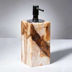 Luxury Natural Marble Bathroom Accessory Set 4-Piece - Soap Dispenser Lotion Pump <b>Reed</b> <b>Diffuser</b> & Tray <b>for</b> Hotel Spa Home Decor - Product Image 4