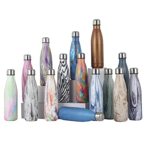 Cayi Stainless Steel Insulated Bottle Vacuum Flask Double Wall Cola Bottle 17oz Water Bottle With Exchangeable Lid