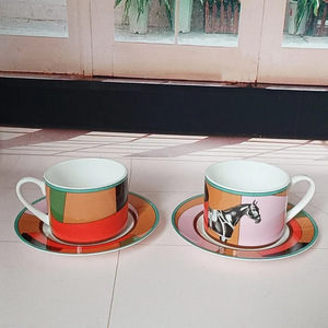 Luxury 3-Color <b>Bone</b> Porcelain Afternoon <b>Tea</b> Double Cup Dish New Ceramic Coffee Cup with Dish <b>Set</b> Elegant <b>Tea</b> Cups & Saucers - Product Image 5