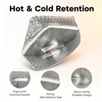Sac isotherme réutilisable, étanche, anti-fuite, avec film aluminium pour la chaîne du froid, expédition d'aliments congelés, conforme aux normes FDA