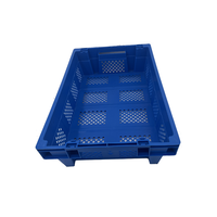 Caisses de panier en plastique empilables et transportables pour fruits de mer et légumes