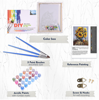 Kit de peinture personnalisée avec numéros, image colorée de paysage de nuit, rue, DIY bricolage