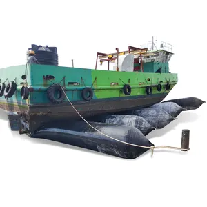 ISO 14409 standı fabrika doğrudan satmak deniz şişirme hava yastığı pnömatik gemi gemi iniş için kauçuk hava yastığı başlatılması