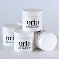 Pot en plastique noir givré personnalisé avec étiquette 100ml 250ml 300ml 350ml Contenant pour crème cosmétique, soin de la peau, gommage corporel