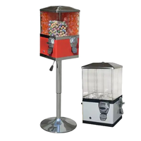 Distributeur de bonbons en ABS et en métal de style nouveau, machine à bonbons avec systèmes de paiement par pièces et jetons