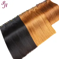 FH גבוהה באיכות עצם ישר שיער מארג ספק לציפורן מזדהית ברזילאי שיער טבעי חבילות כפול נמשך שיער טבעי הרחבות
