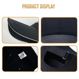 قبعة بيسبول عالية الجودة من القطن والبوليستر مع شعار مطبوع وحافة منحنية، قبعة سوداء بـ 6 ألواح مع تطريز شعار نيويورك مخصص - Product Image 4