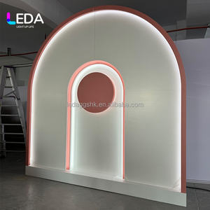 Support de toile de fond en acrylique LEDA pour événements, scène, décoration de fête, avec éclairage LED, décoration de salle pour événements - Product Image 6